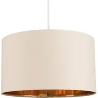 Reni Drum Ceiling Lamp Shade - Beige, Fabric