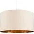 Reni Drum Ceiling Lamp Shade - Beige, Fabric