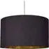 Reni Drum Ceiling Lamp Shade - Black, Fabric