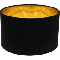 Reni Drum Ceiling Lamp Shade - Black, Fabric