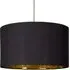 Reni Drum Ceiling Lamp Shade - Black, Fabric