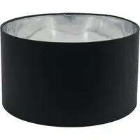 Reni Drum Ceiling Lamp Shade - Black, Fabric