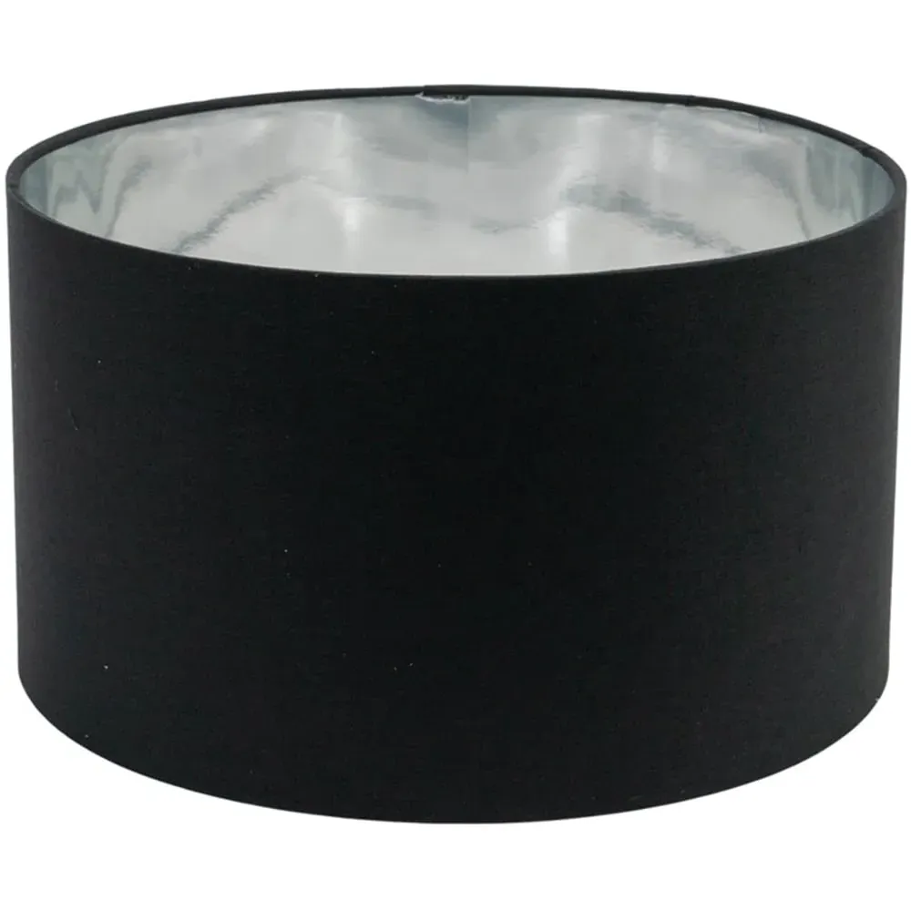 Reni Drum Ceiling Lamp Shade - Black, Fabric