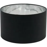 Reni Drum Ceiling Lamp Shade - Black, Fabric