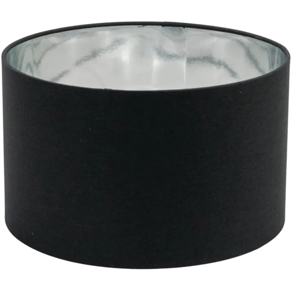 Reni Drum Ceiling Lamp Shade - Black, Fabric image