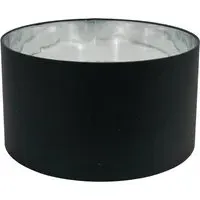 Reni Drum Ceiling Lamp Shade - Black, Fabric