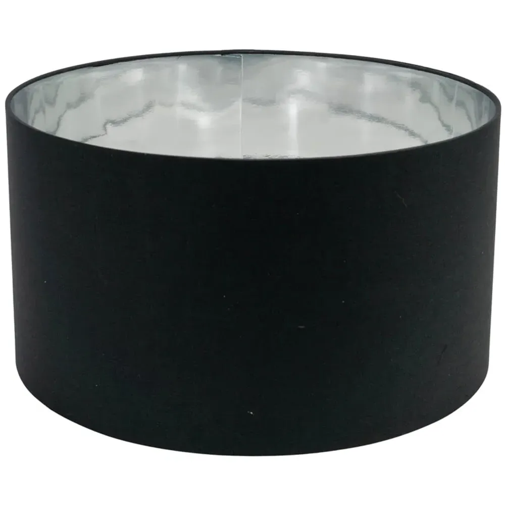 Reni Drum Ceiling Lamp Shade - Black, Fabric