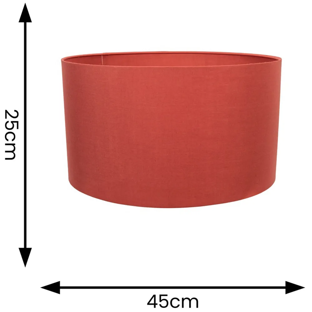 Reni Drum Ceiling Lamp Shade - Rust, Fabric
