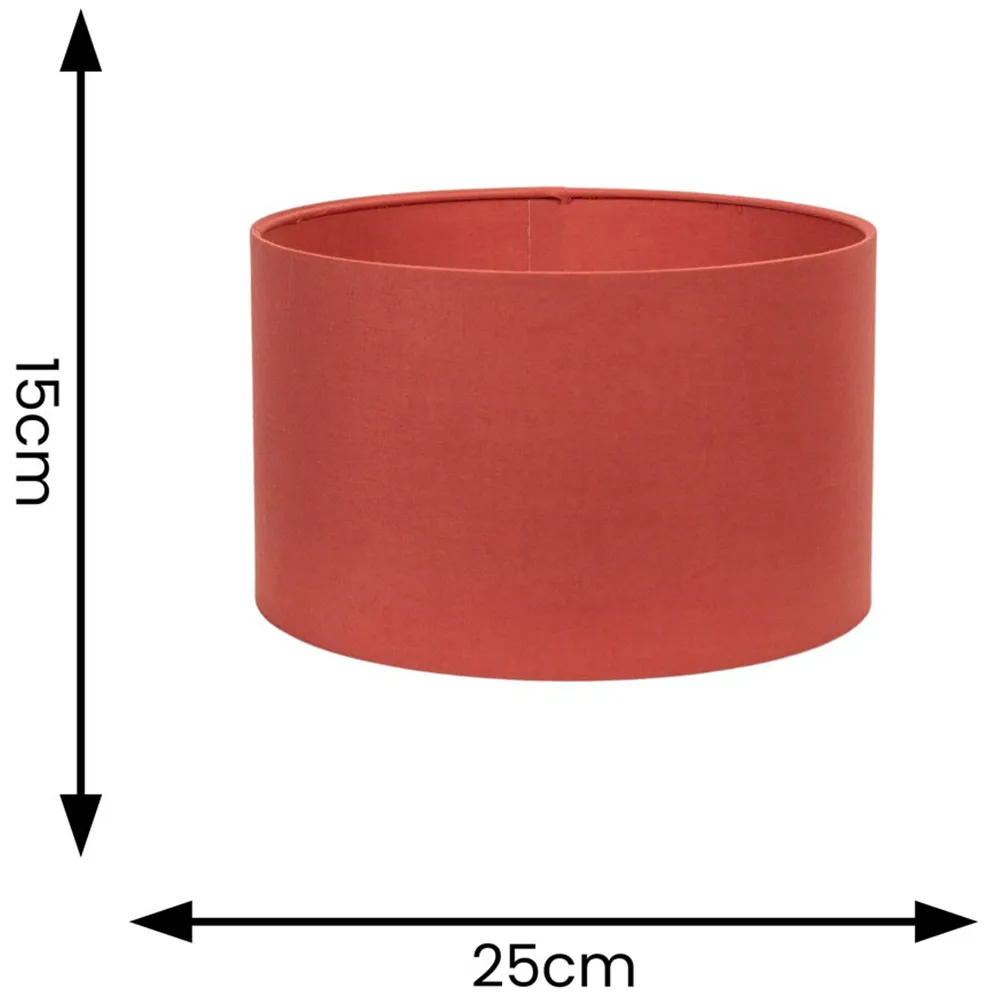 Reni Drum Ceiling Lamp Shade - Rust, Fabric