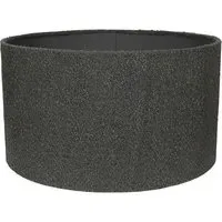 Reni Large Drum Lamp Shade - Charcoal, Boucle