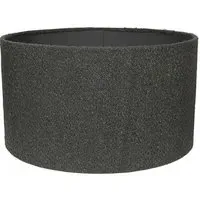 Reni Medium Drum Lamp Shade - Charcoal, Boucle