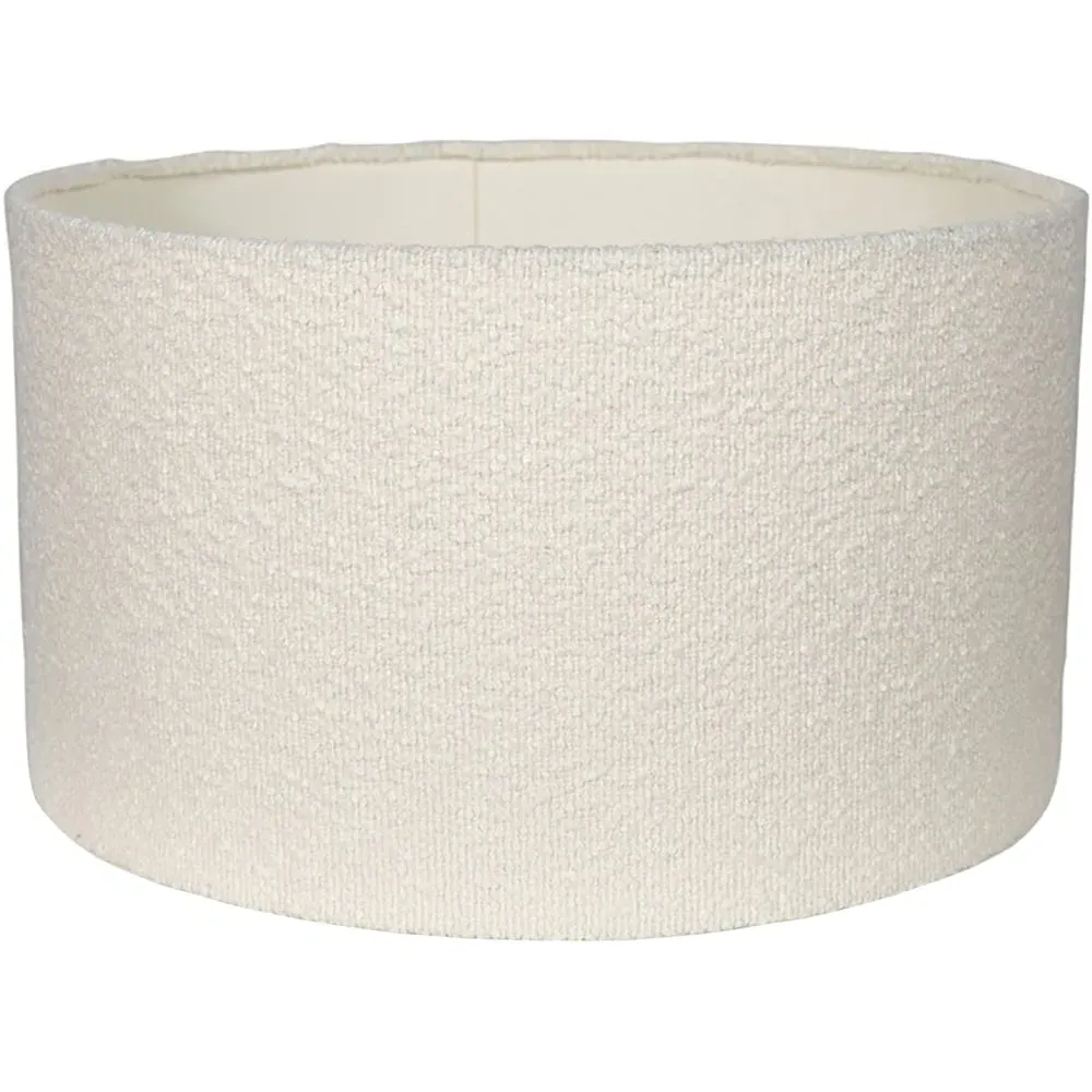 Reni Medium Drum Lamp Shade - Cream, Boucle