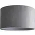 Reni Medium Drum Lamp Shade - Grey, Velvet