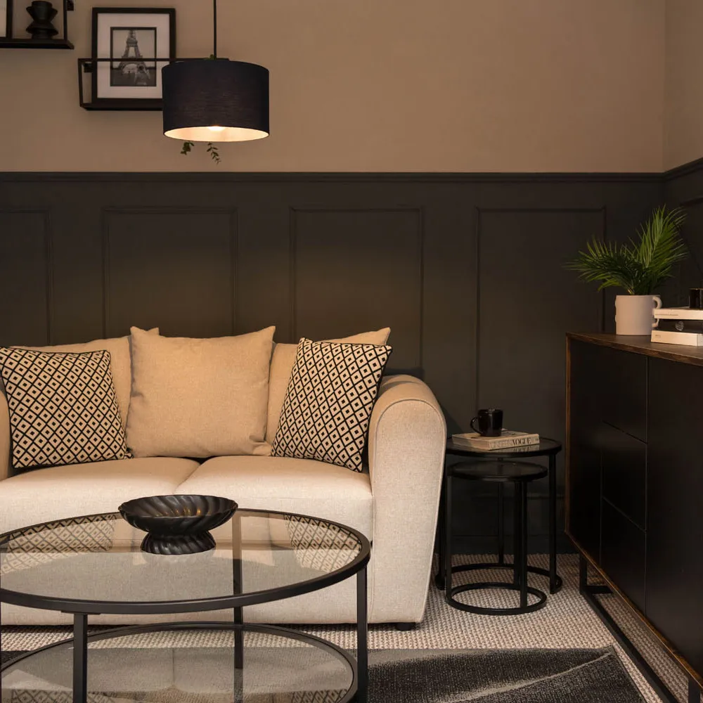 Reni Small Drum Lamp Shade - Charcoal