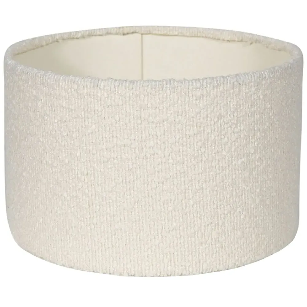 Reni Small Drum Lamp Shade - Cream, Boucle