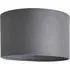 Reni Small Drum Lamp Shade - Grey, Velvet