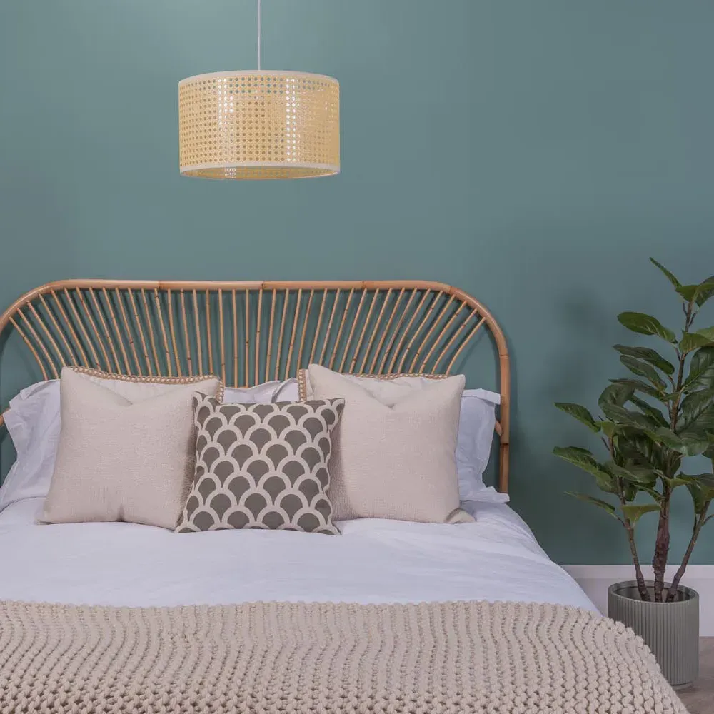 Reni Wicker Drum Ceiling Lamp Shade 35cm - Cream