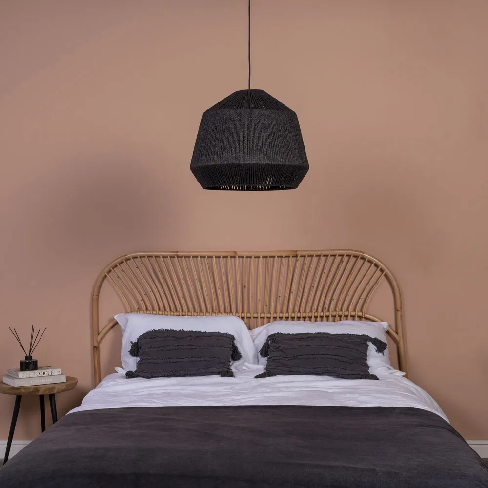 Riad Rope Ceiling Pendant Shade - Black