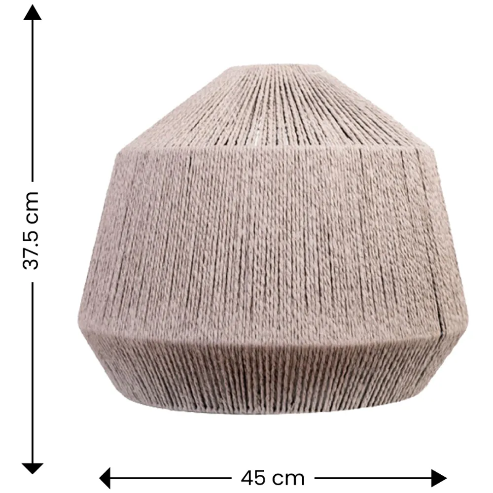 Riad Rope Ceiling Pendant Shade - Grey