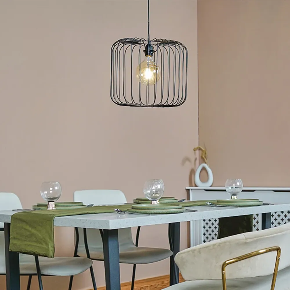 Ridgway Wire Pendant Lamp Shade - Black, Metal