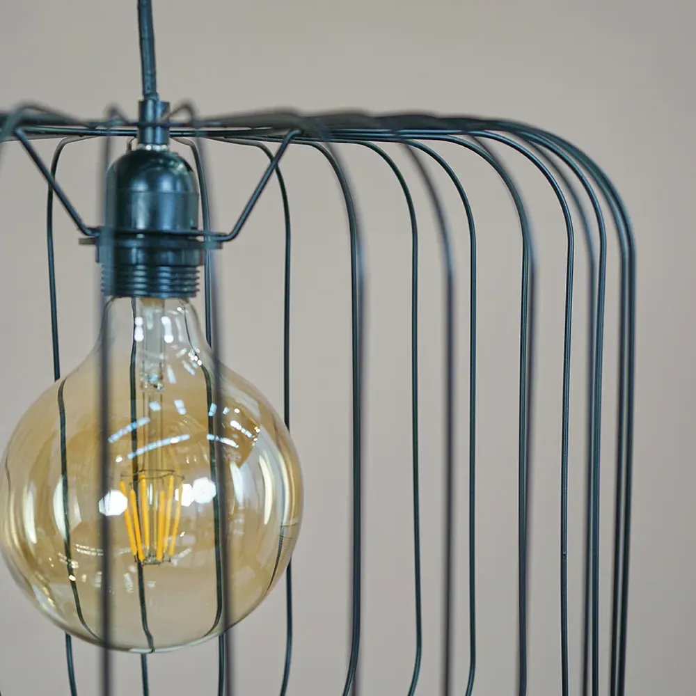 Ridgway Wire Pendant Lamp Shade - Black, Metal