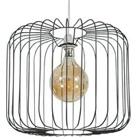 Ridgway Wire Pendant Lamp Shade - Black, Metal