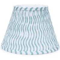 Riza Small Tapered Pleated Lamp Shade - Green, Fabric