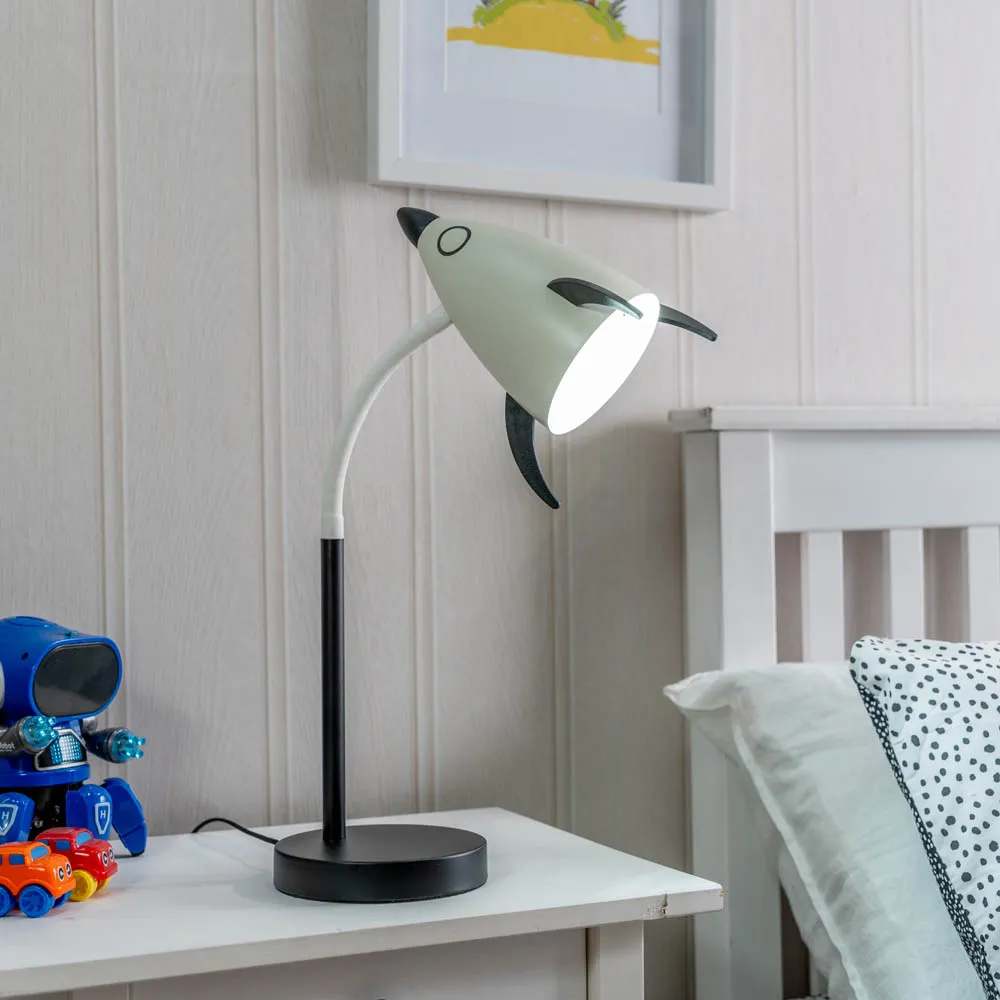 Rocket LED Desk Table Lamp - Cream