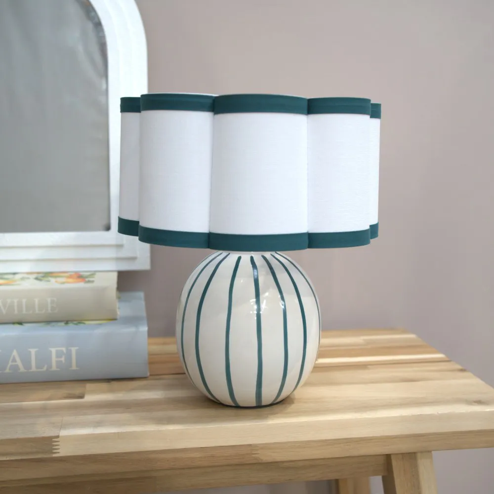 Rohan Sphere LED Table Lamp - Teal, Ceramic
