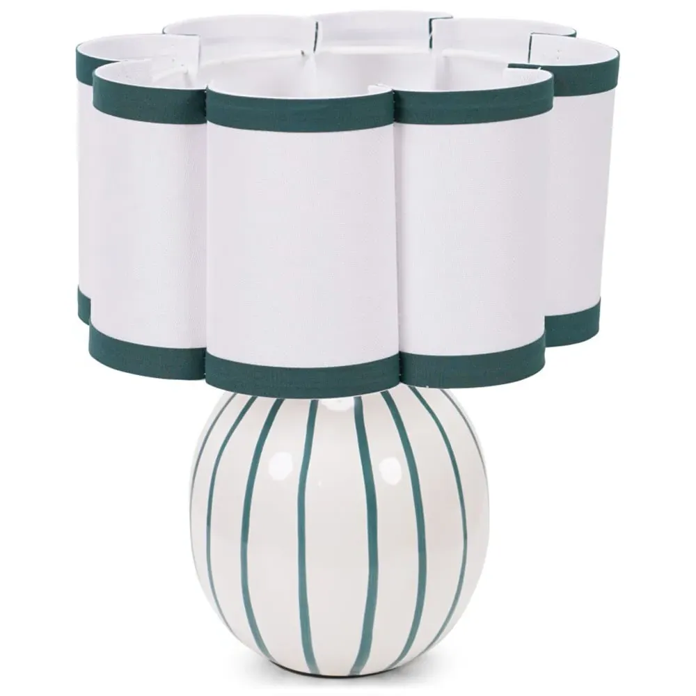 Rohan Sphere LED Table Lamp - Teal, Ceramic image