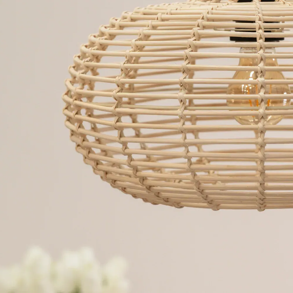 Romy Easy Fit Pendant Lamp Shade - Brown, Natural Rattan