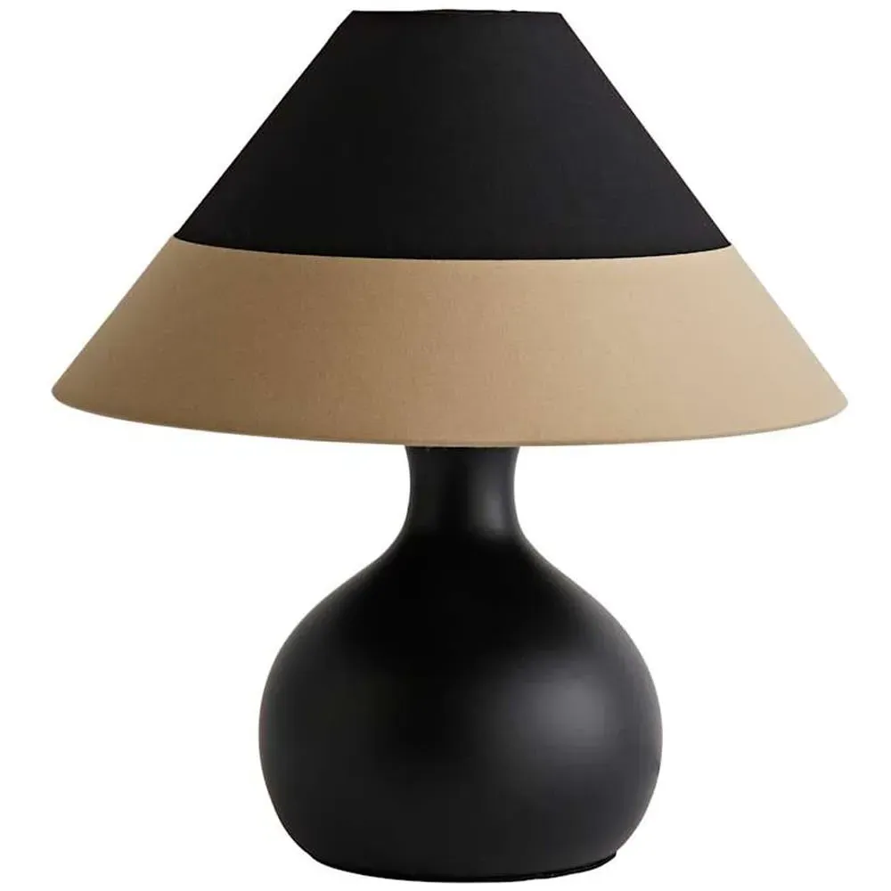 Rupert Cone LED Table Lamp with Bulb - Black