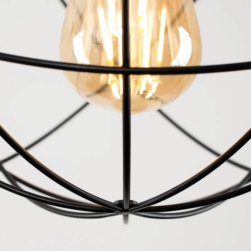 Rutherford Atom Pendant Lamp Shade - Black, Metal