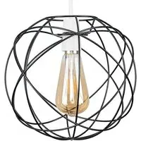 Rutherford Atom Pendant Lamp Shade - Black, Metal