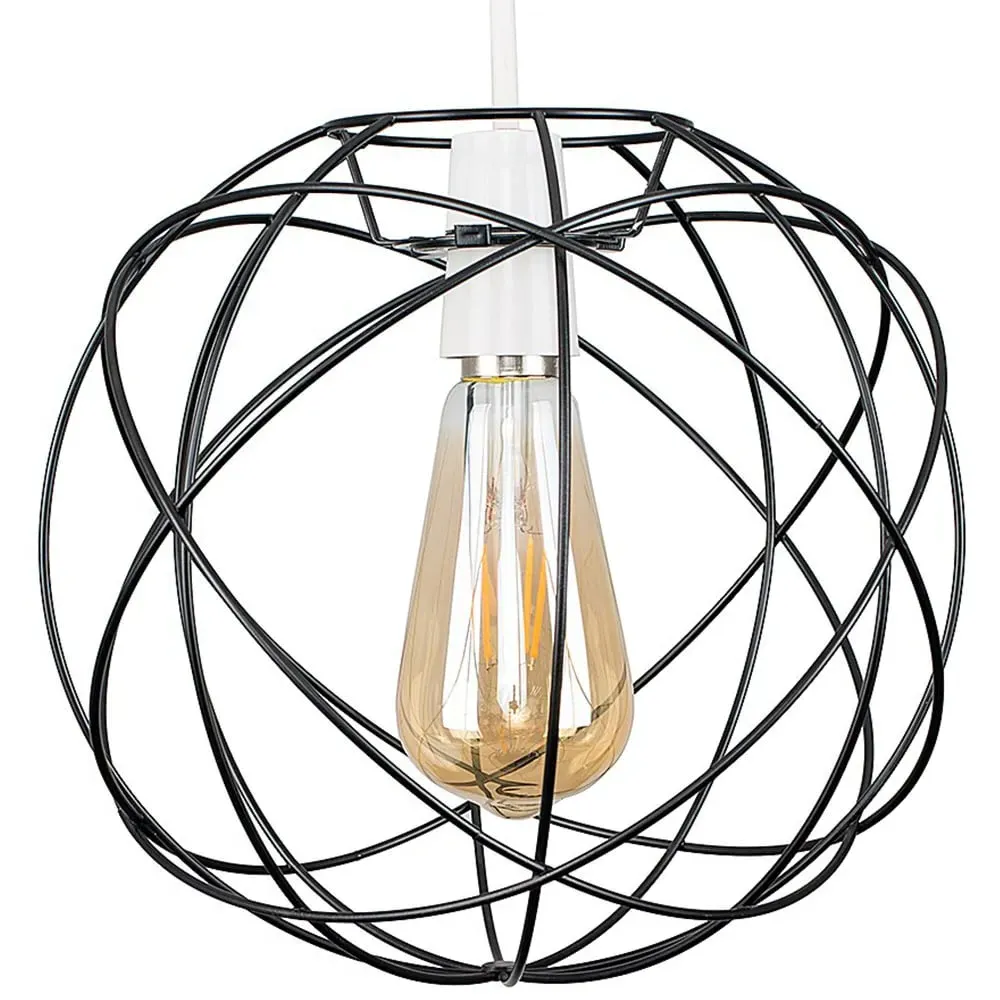 Rutherford Atom Pendant Lamp Shade - Black, Metal image