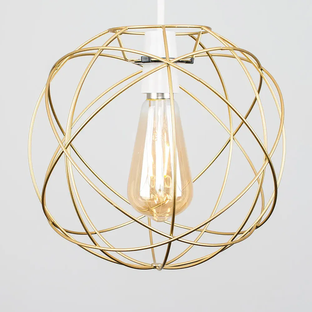 Rutherford Atom Pendant Lamp Shade - Gold, Metal