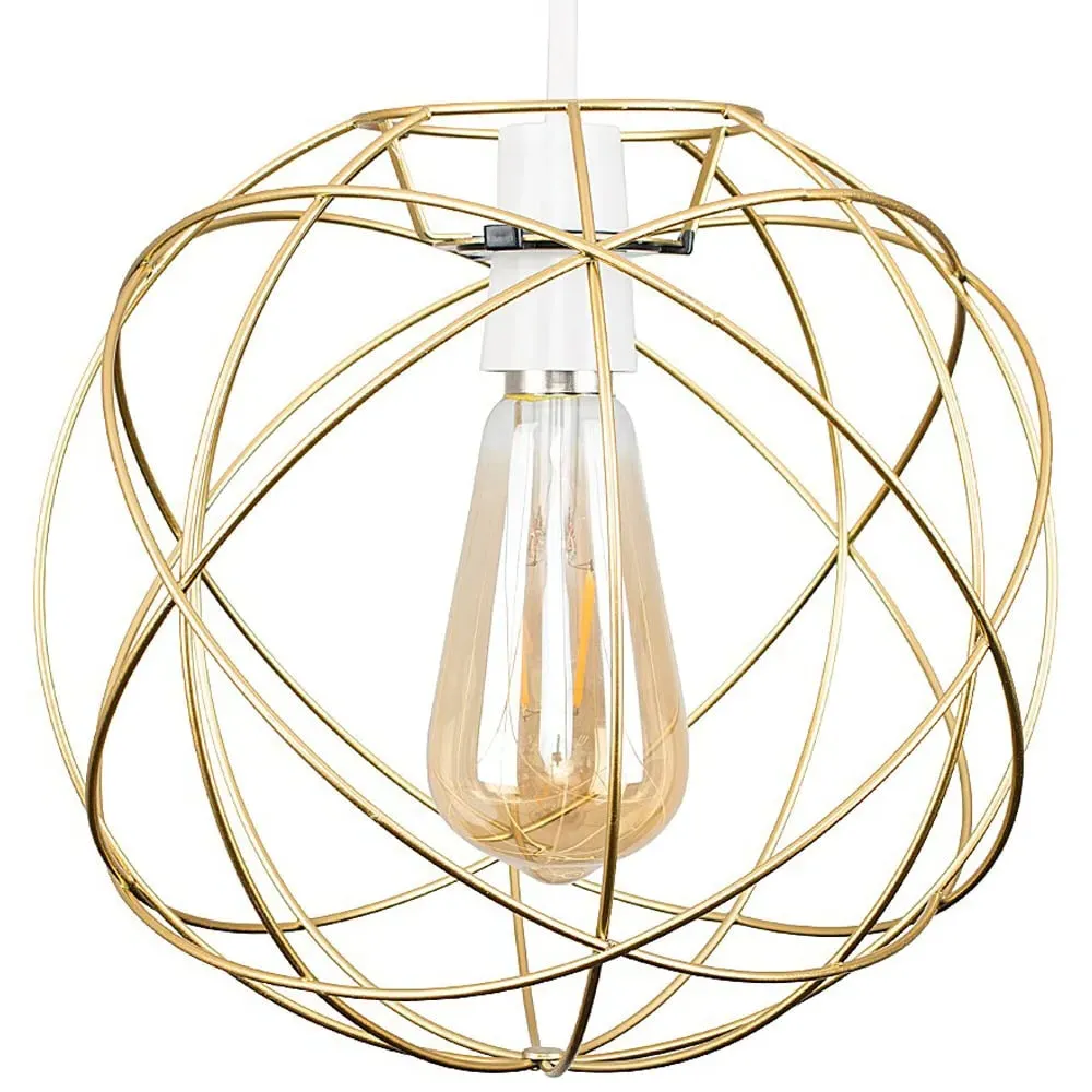 Rutherford Atom Pendant Lamp Shade - Gold, Metal