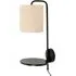 Ryan LED Wall Light with Shelf - Black, Natural Linen