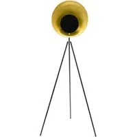 Saffy LED Floor Lamp with Two Disc Shade - Black
