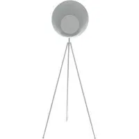 Saffy LED Floor Lamp with Two Disc Shade - Grey
