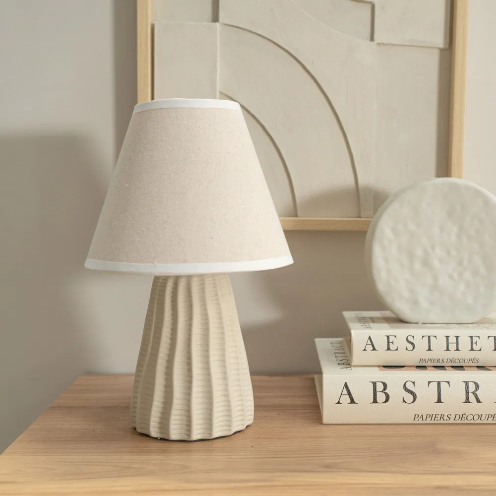 Saskia Tapered Ceramic LED Table Lamp 2 Pack - Cream