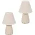Saskia Tapered Ceramic LED Table Lamp 2 Pack - Cream