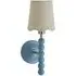 Scallop Shade Bobbin Wall Light 2 Pack - Blue, Wood
