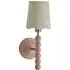 Scallop Shade Bobbin Wall Light 2 Pack - Pink, Wood