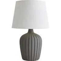 Serena Tapered Table Lamp - Grey, Ceramic