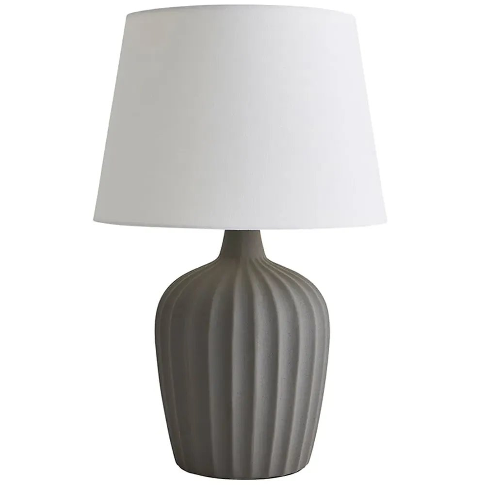 Serena Tapered Table Lamp - Grey, Ceramic