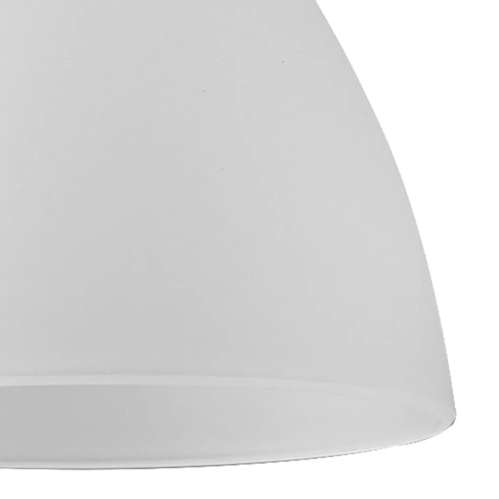 Set of 3 Bowl Shaped Lamp Shades - White, Glass