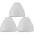 Set of 3 Bowl Shaped Lamp Shades - White, Glass