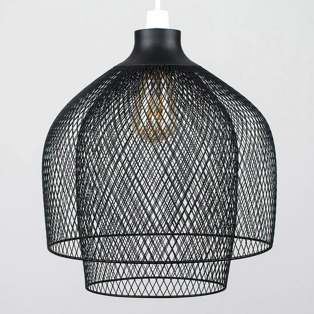 Sigmund 2 Tier Mesh Pendant Shade - Black