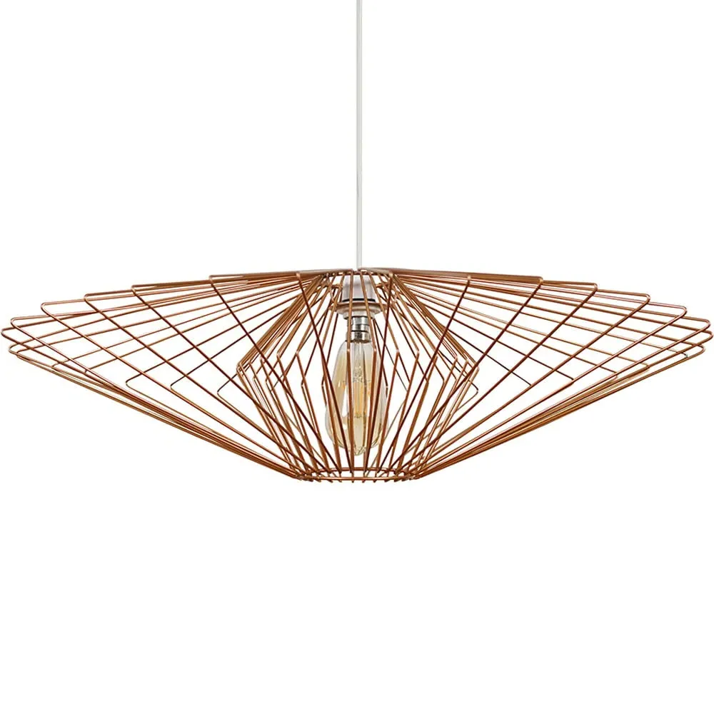 Sinat XL Wire Frame Pendant Shade - Copper image